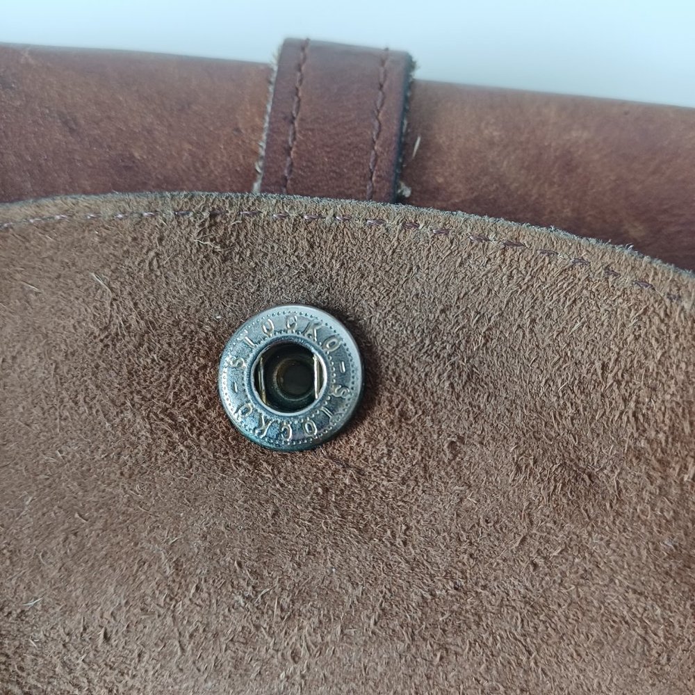 Pretty Vintage Stocko Shoulder Short Strap Bag Brown Real Leather 7'' x 7.5'' - Picture 12 of 16
